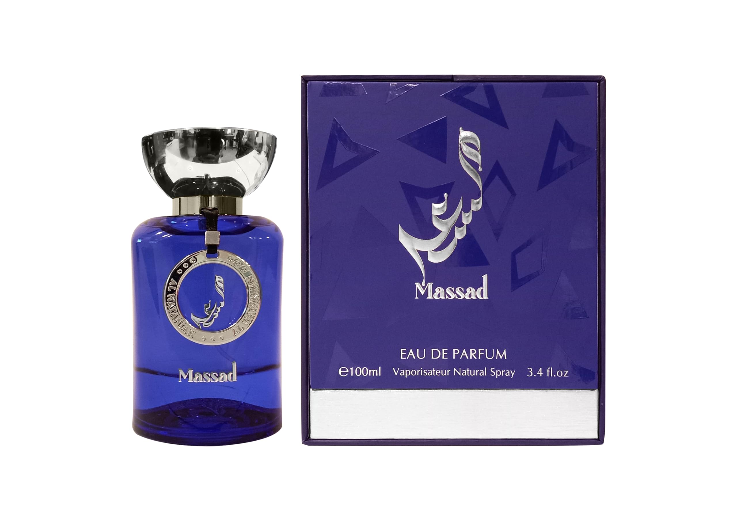Al Wataniah Massad bottle front, an elegant oriental fragrance for evening wear.