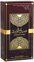 Al Wataniah Sabah Al Ward bottle side, sleek look for evening occasions