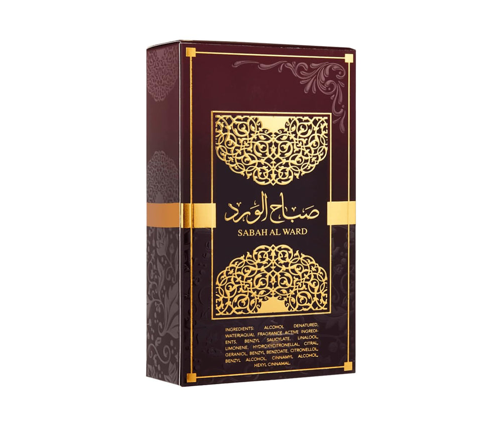 Al Wataniah Sabah Al Ward top notes illustration featuring mandarin and pink pepper