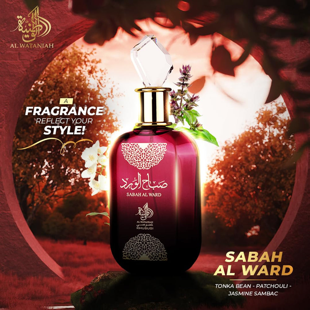 Al Wataniah Sabah Al Ward wrist application, easy daytime reapplication