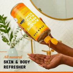 Alaffia Authentic African Black Soap foamy-lather image showing creamy cushion for shaving.