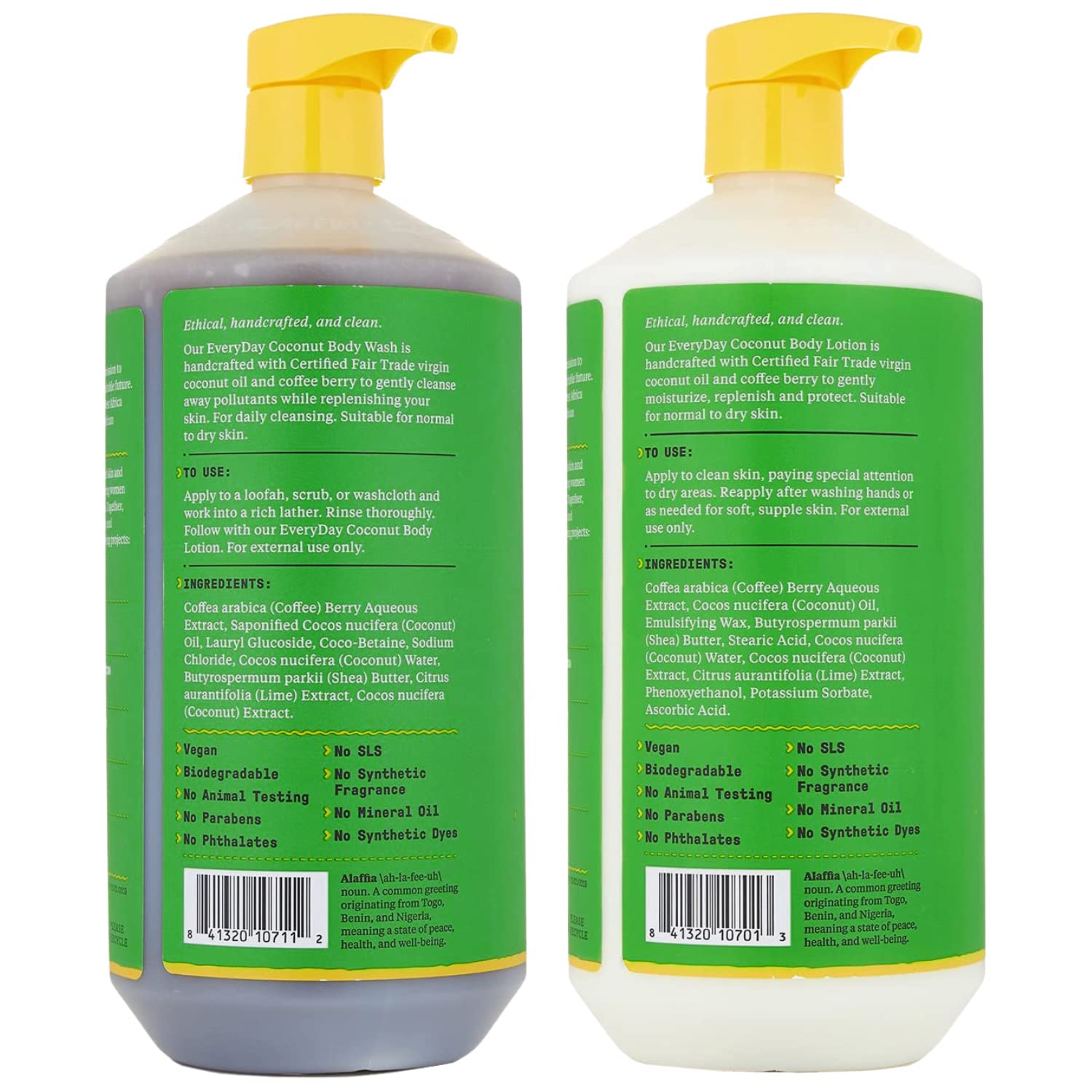 Alaffia Everyday Coconut Lotion texture close-up reveals creamy hydration for daily use.