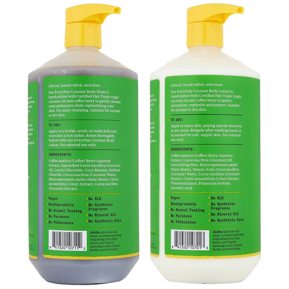 Alaffia Everyday Coconut Lotion texture close-up reveals creamy hydration for daily use.