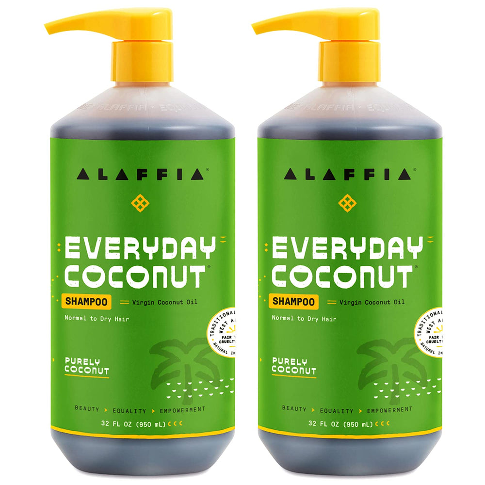 Alaffia EveryDay Coconut Shampoo bottle for gentle cleansing of normal to dry hair