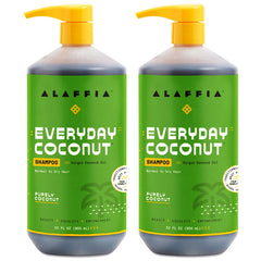 Alaffia EveryDay Coconut Shampoo bottle for gentle cleansing of normal to dry hair