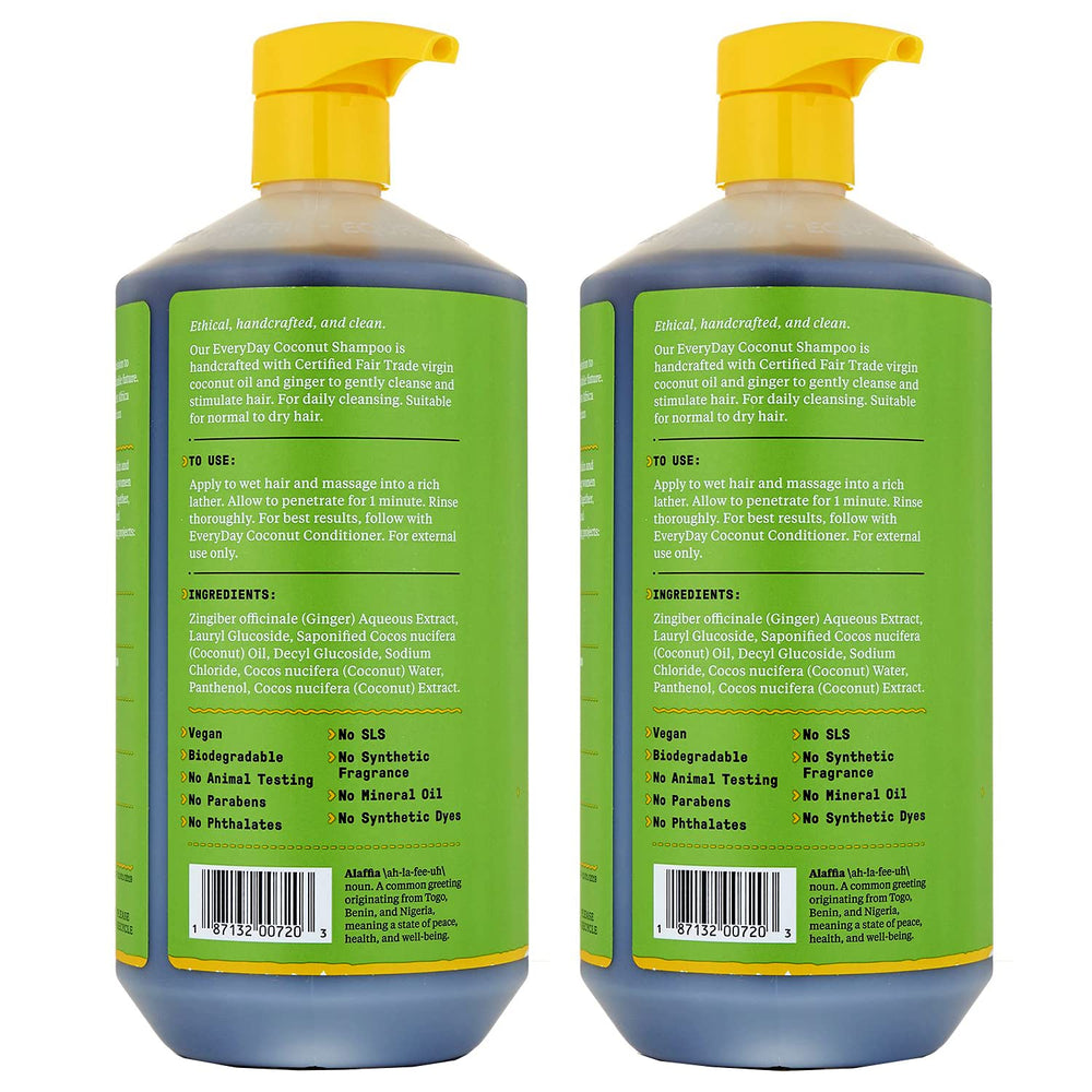 Creamy lather from Alaffia EveryDay Coconut Shampoo shows moisture and hydration