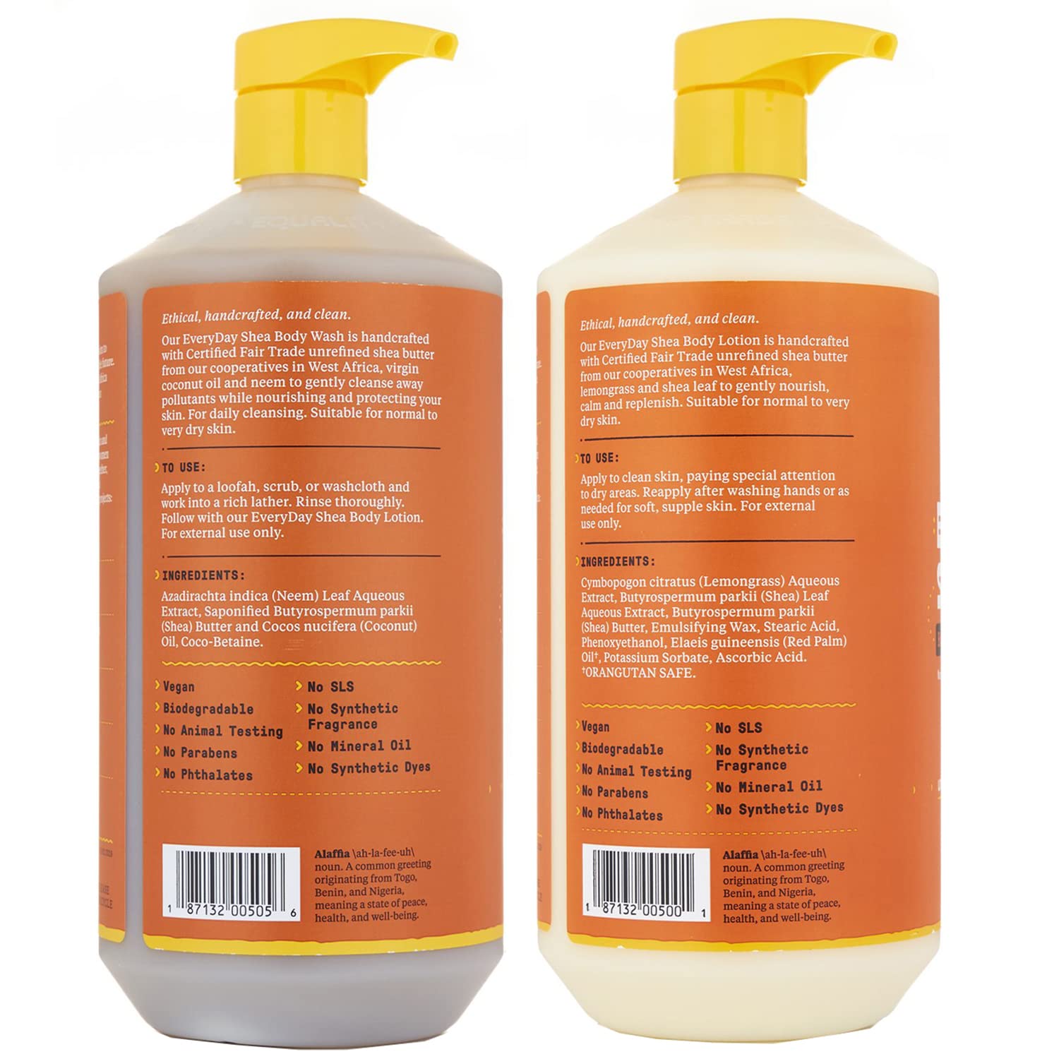Alaffia Everyday Shea Body Wash 32oz bottle for gentle cleansing