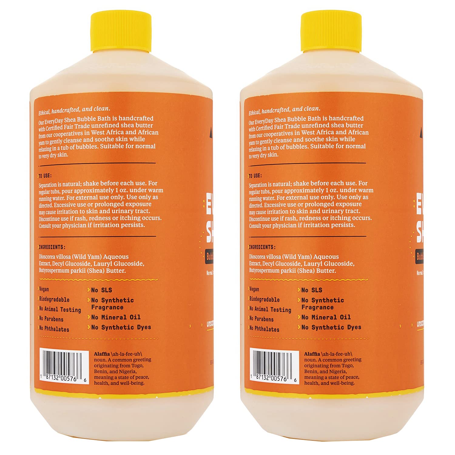 Alaffia Everyday Shea Bubble Bath bubbles scene with soothing suds.