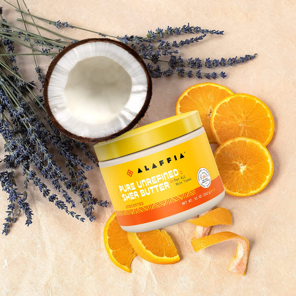 Alaffia Everyday Shea fair trade label emphasizes ethical sourcing.