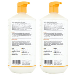 Alaffia EveryDay Shea Conditioner label closeup highlighting fair-trade ingredients.