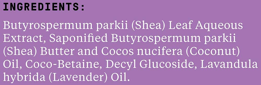 Alaffia ingredients highlight shea butter and coconut oil for nourishing care.