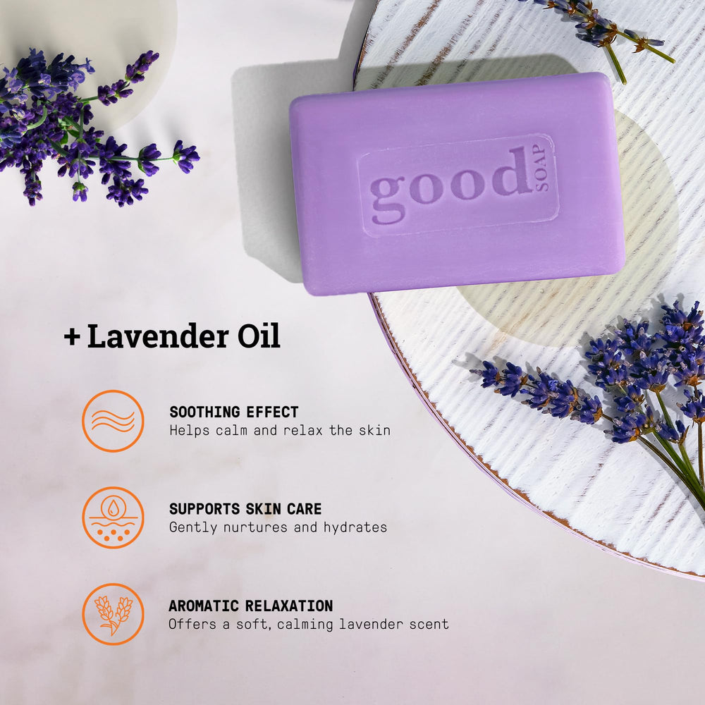 Alaffia Good Soap Lavender ingredients emphasize fair-trade West Africa shea