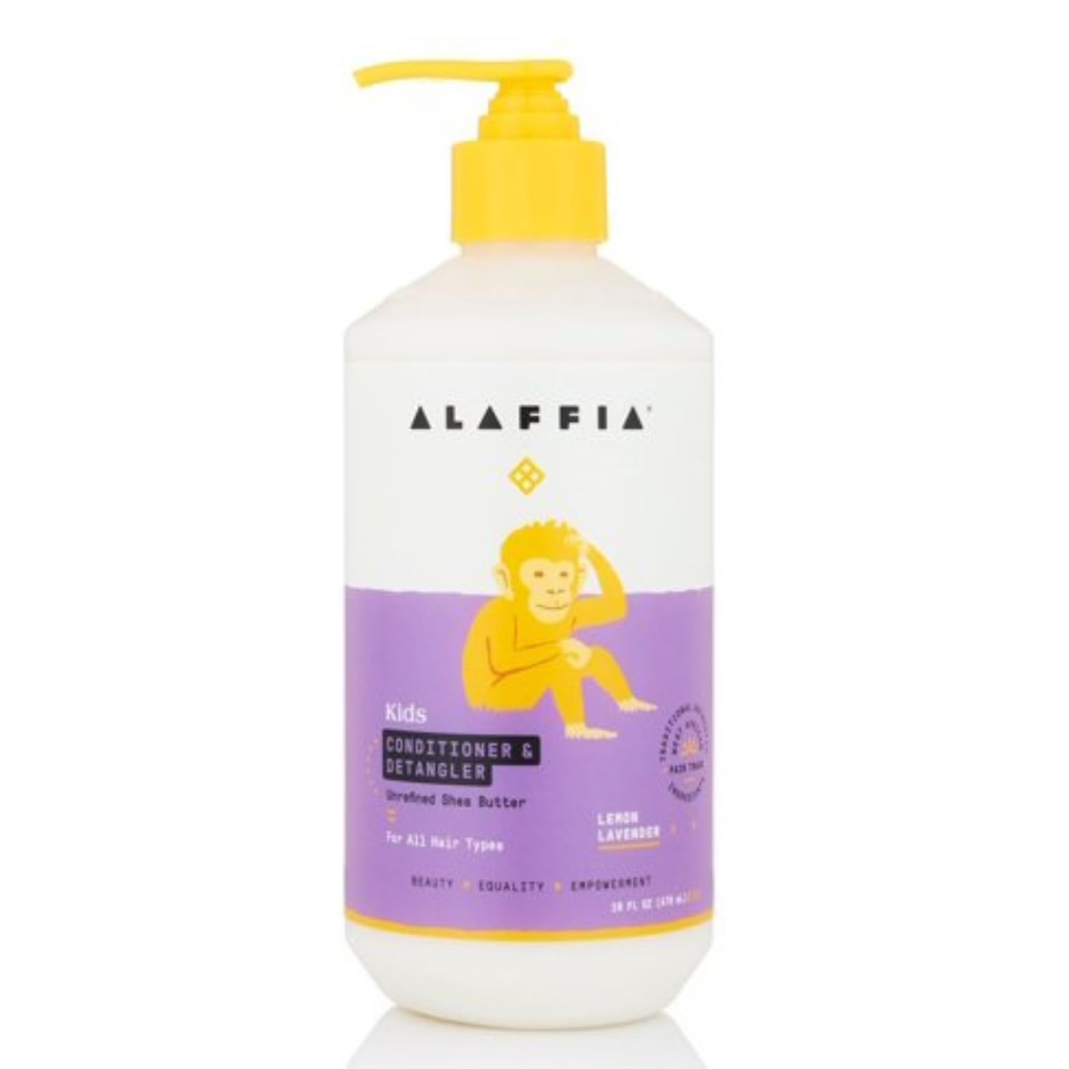 Alaffia Kids Conditioner Lemon Lavender bottle for gentle conditioning.