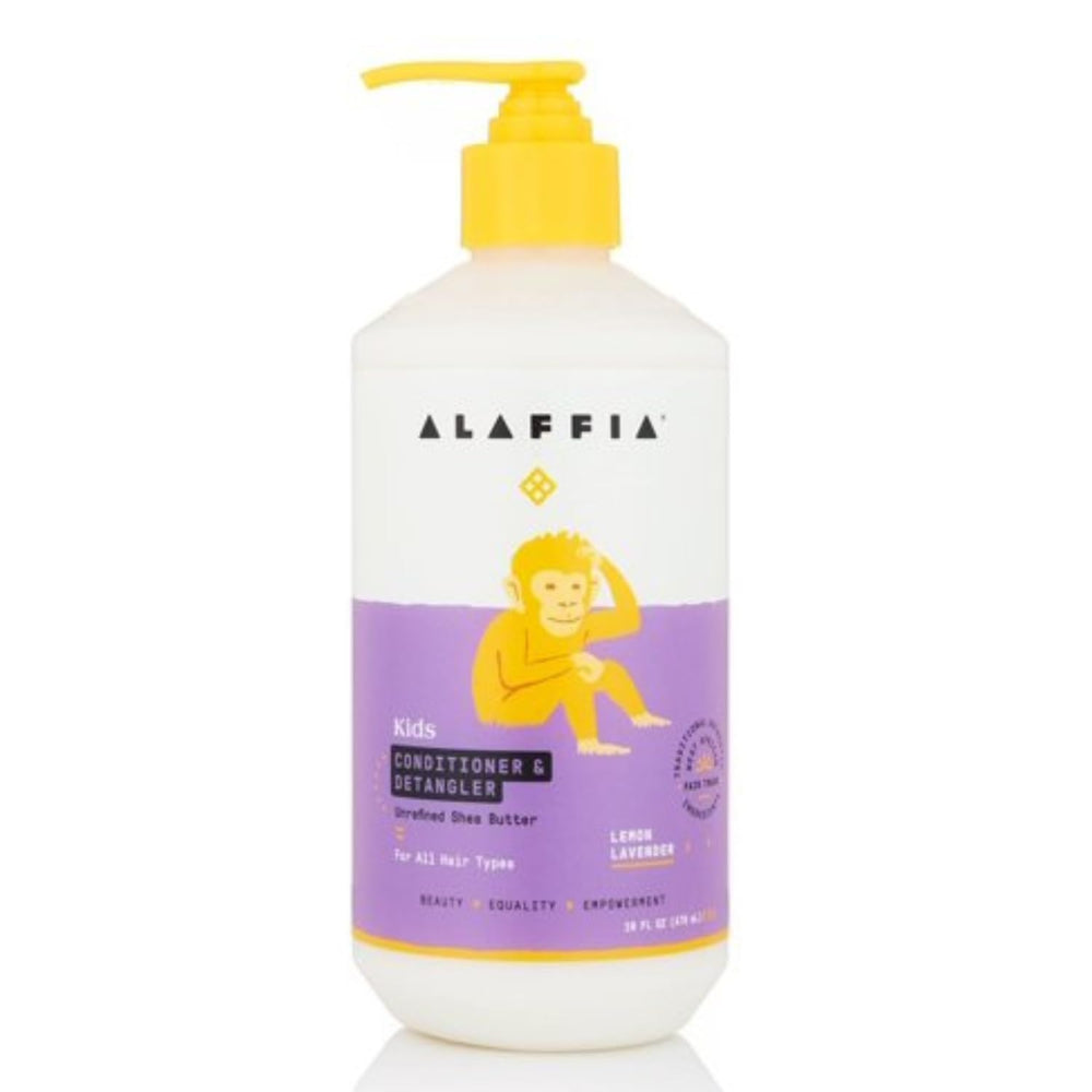 Alaffia Kids Conditioner Lemon Lavender bottle for gentle conditioning.