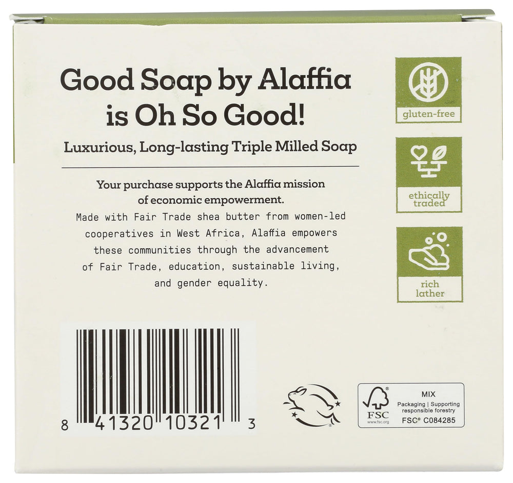 Alaffia Peppermint Good Soap Pack bars-closeup reveals creamy lather potential.