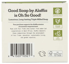 Alaffia Peppermint Good Soap Pack bars-closeup reveals creamy lather potential.