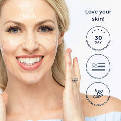 Alana Mitchell collagen mask application close-up showing easy, quick skin refresh.