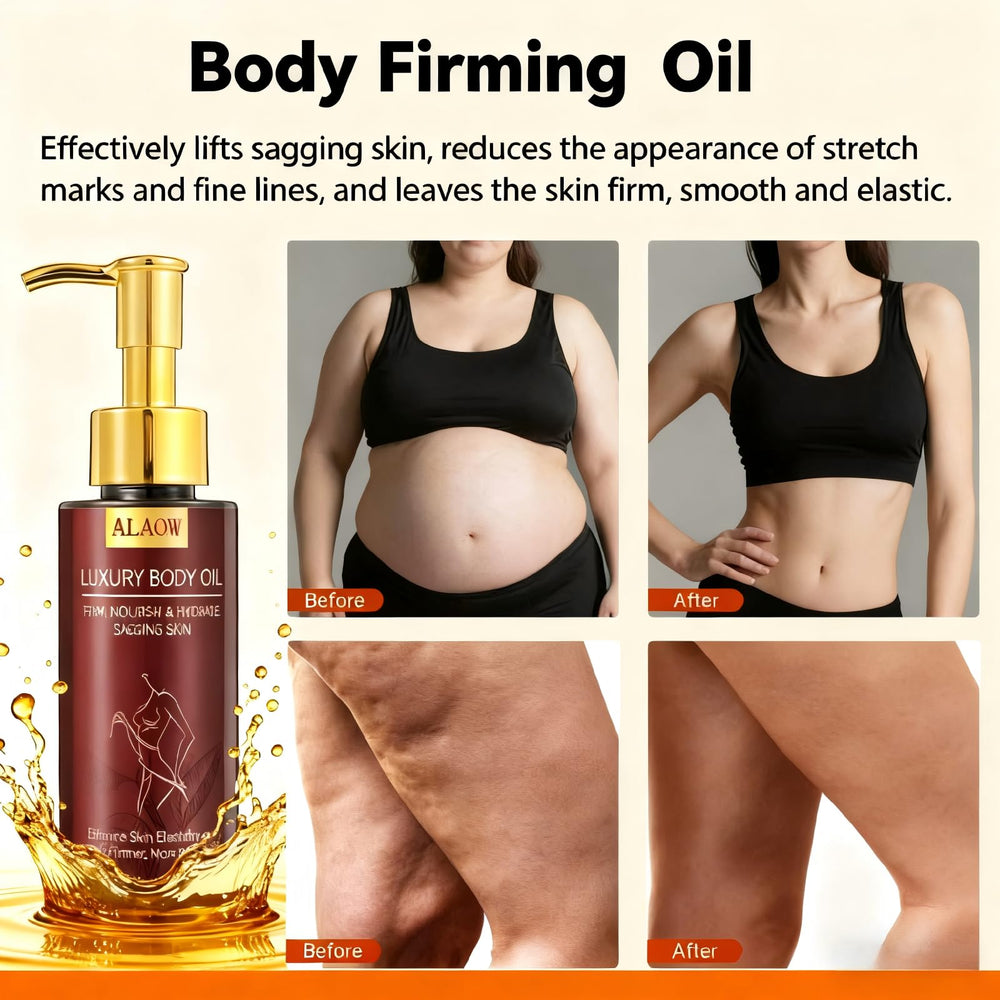ALAOW Advanced Firming Body Oil applied after shower to lock in moisture