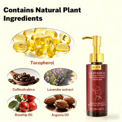 ALAOW Advanced Firming Body Oil massage on arms and legs for nourishing skin