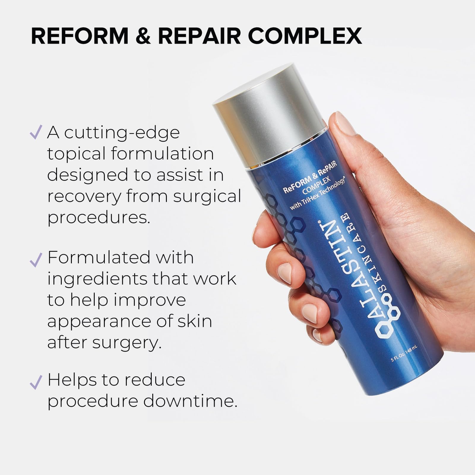 Close up of the ReFORM and RePAIR pump for smooth post procedure application