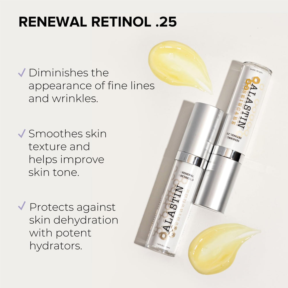 Dropper close up enables precise nightly retinol application with ALASTIN.