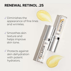 Dropper close up enables precise nightly retinol application with ALASTIN.