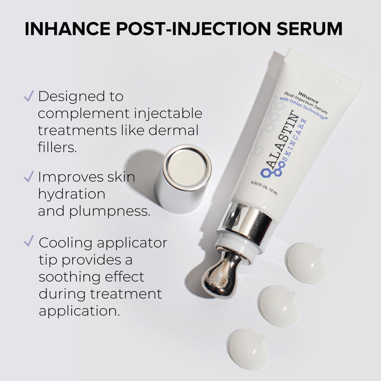 ALASTIN INhance serum texture swatch shows a smooth, plump look.