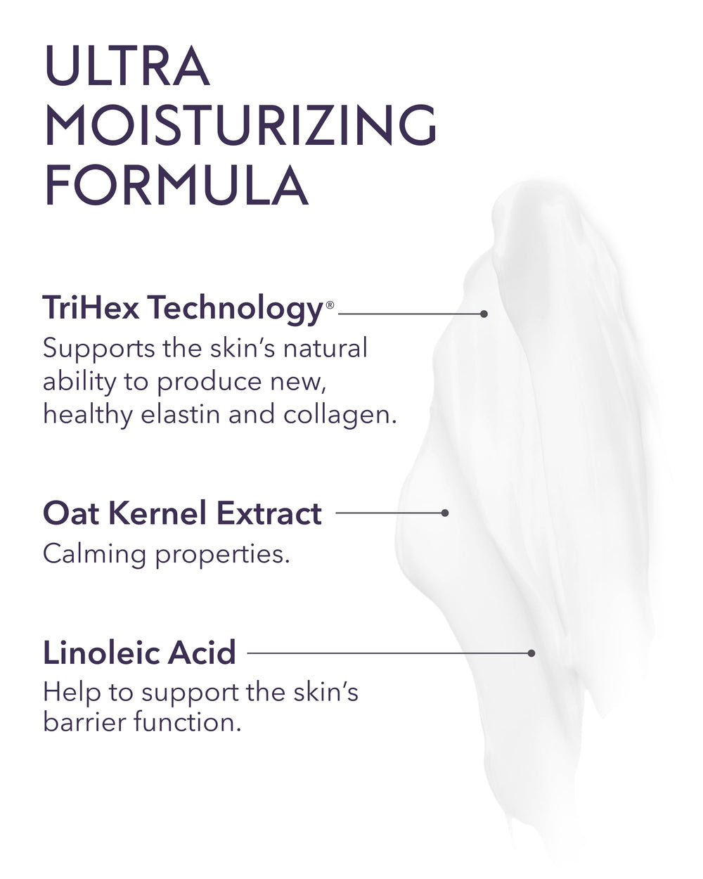 Cream swatch on hand demonstrating quick absorption by ALASTIN moisturizer.