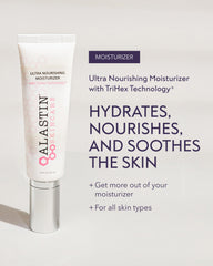 Texture close-up of ALASTIN moisturizer showing rich cream for lasting moisture.