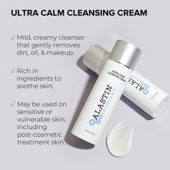 ALASTIN Ultra Calm Cleansing Cream texture closeup — creamy formula for soft, refreshed skin.