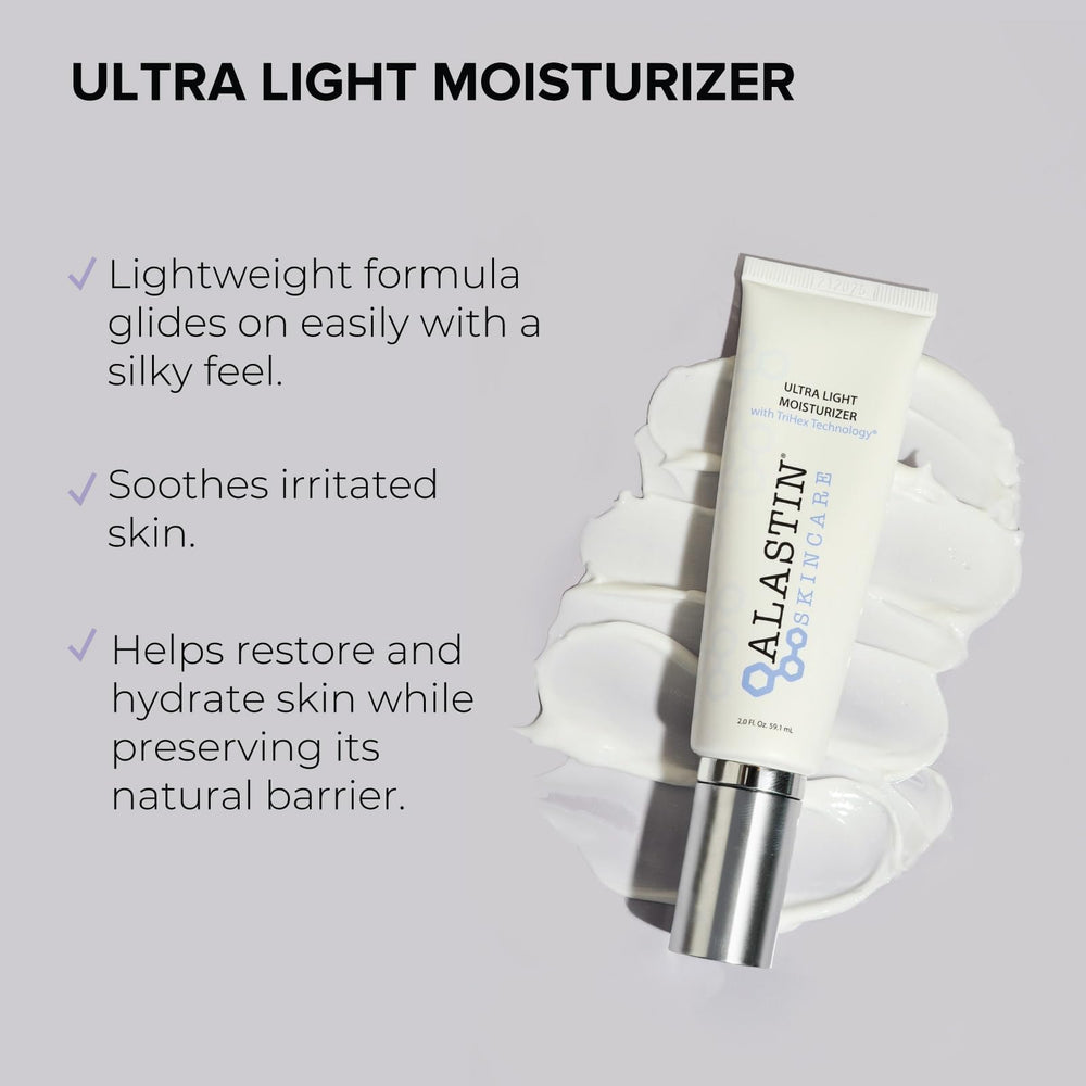 ALASTIN Skincare Ultra Light Daily Face Moisturizer creamy texture swatch