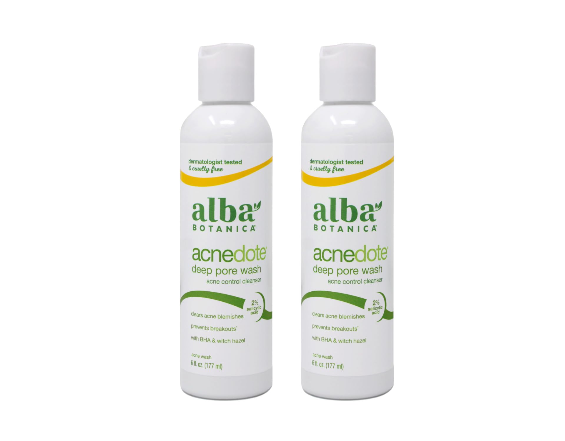 Alba Botanica Acnedote Deep Pore Wash bottle pour for easy application and clear skin