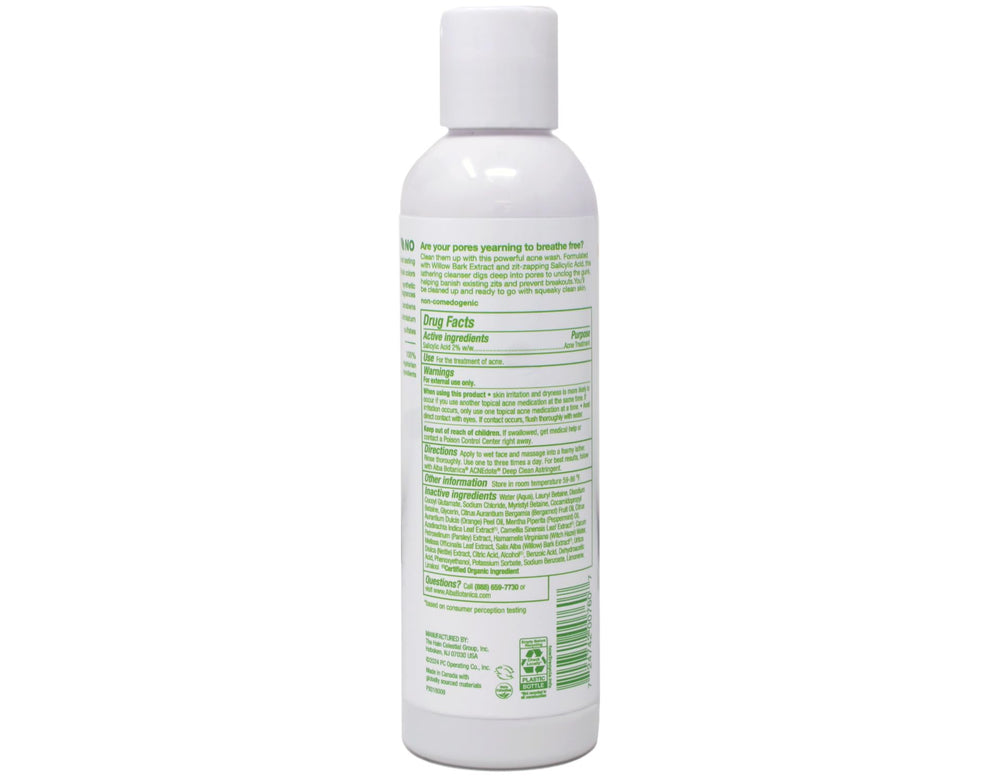 Alba Botanica Acnedote Deep Pore Wash foaming lather ready to cleanse pores