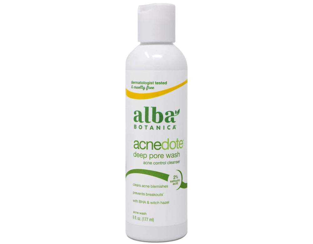Alba Botanica Acnedote Deep Pore Wash 2-pack box highlighting value