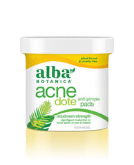 Alba Botanica AcneDote packaging for on-the-go cleansing and oil control.