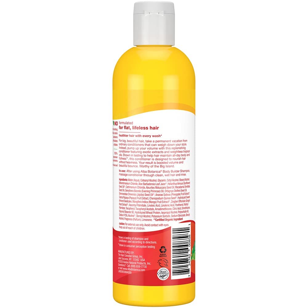 Alba Botanica Mango lather closeup shows lightweight conditioning benefits