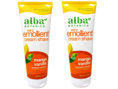 Alba Botanica Cream Shave Mango Vanilla bottle front for smooth shaving