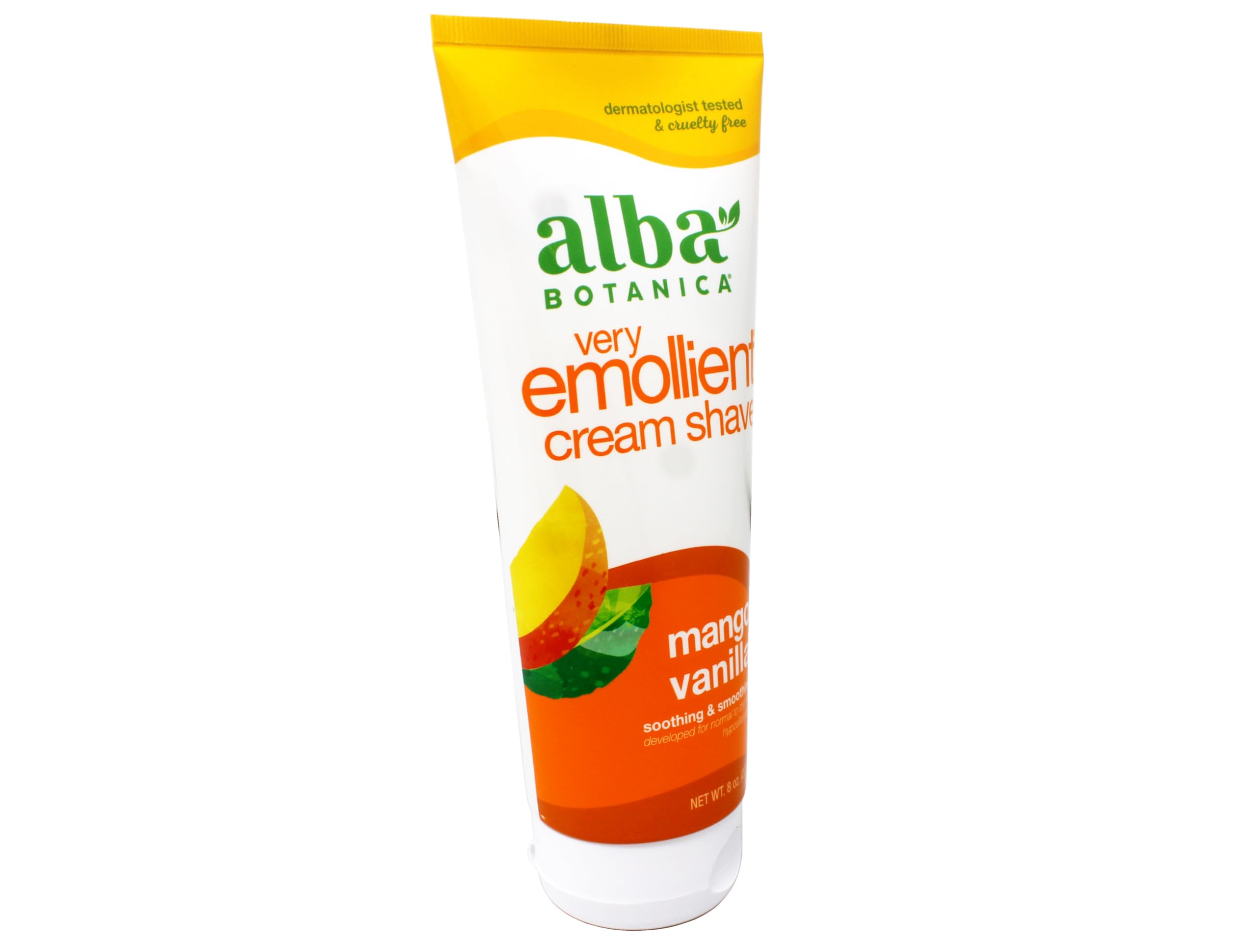 Alba Botanica Cream Shave Mango Vanilla pack-two-tubes in view