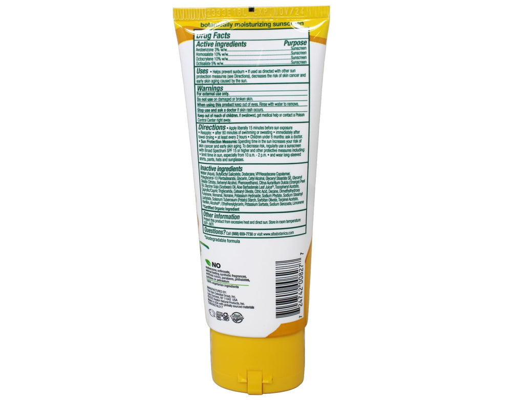 Alba Botanica sunscreen being applied on skin for a light, breathable finish