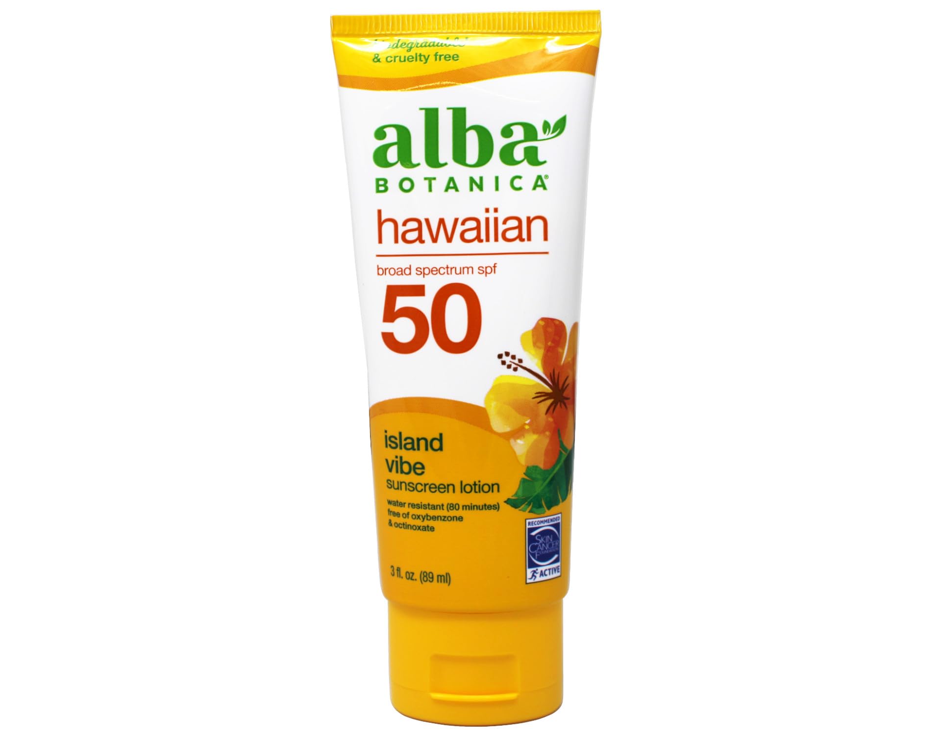Alba Botanica sunscreen packaging shows two 4 oz tubes awaiting outdoor use