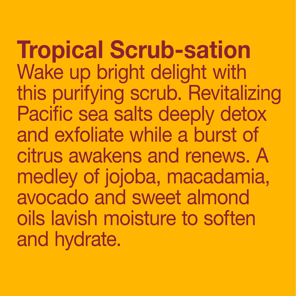 Nourishing oil blend in Alba Botanica scrub for skin hydration.