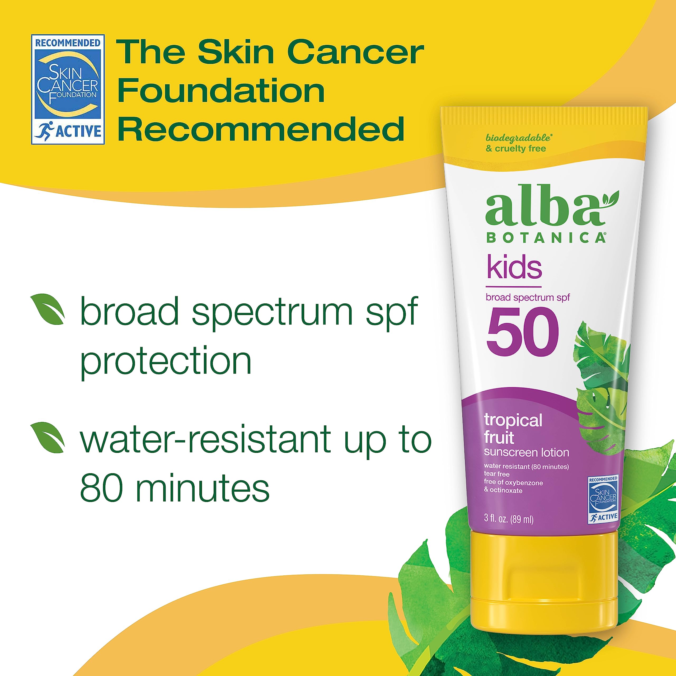 Applying Alba Botanica Kids Sunscreen for even coverage on skin.