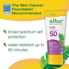Applying Alba Botanica Kids Sunscreen for even coverage on skin.