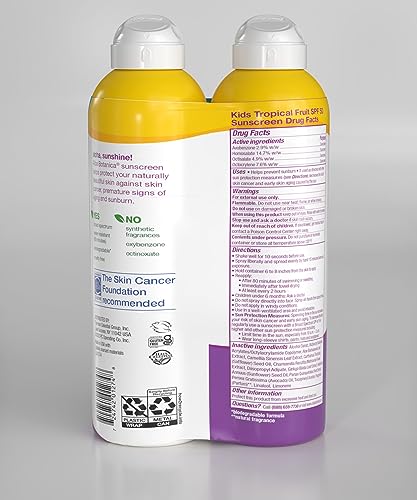 Alba Botanica Kids Sunscreen Spray being applied to skin for quick-drying protection