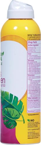 Alba Botanica Kids Sunscreen Spray bottle close-up shows nozzle design