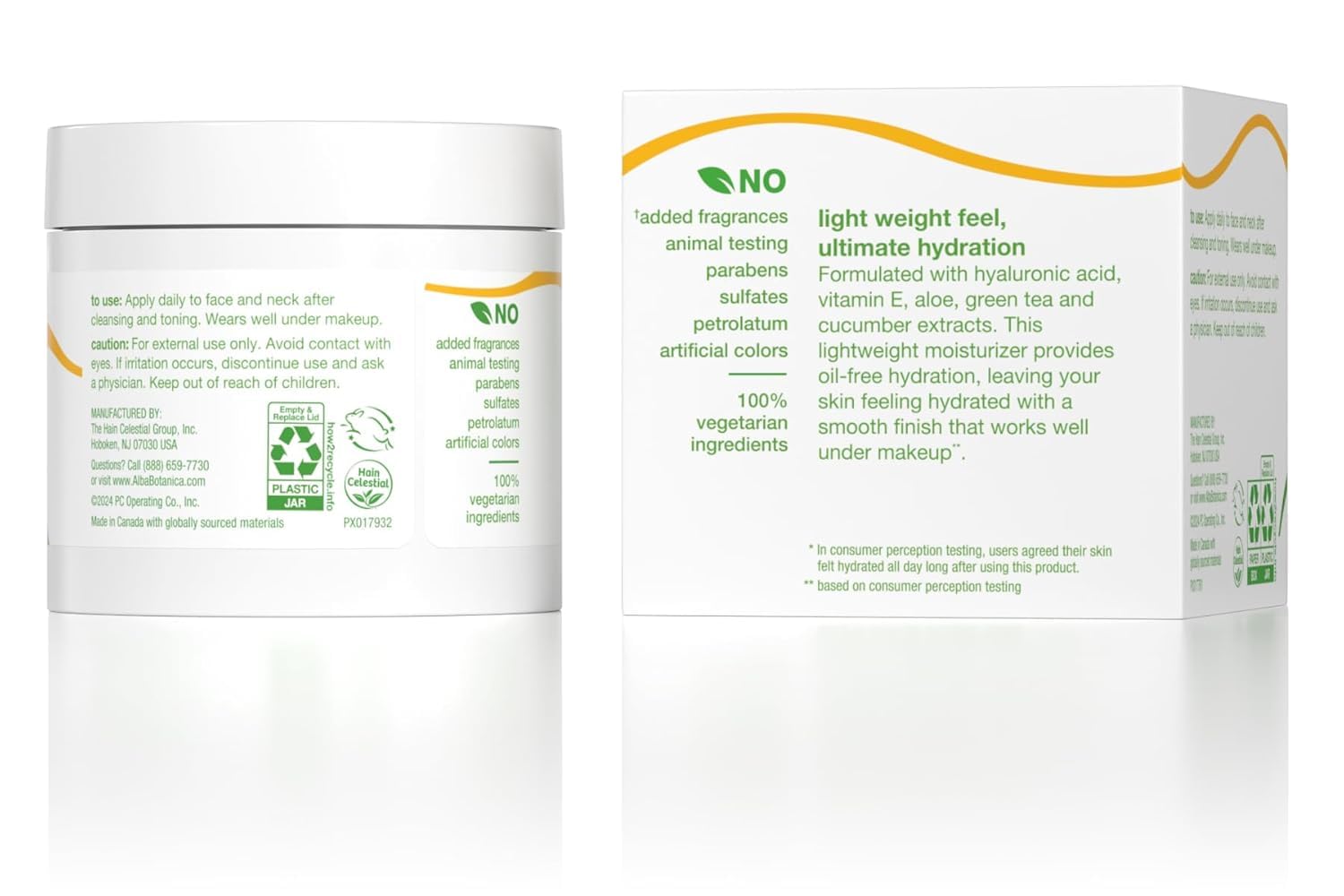 Alba Botanica Aloe & Green Tea Moisturizer being applied for a light, non-greasy feel.