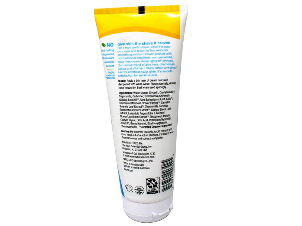 Creamy lather demo of Alba Botanica Very Emollient Unscented shave cream