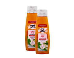 Alberto VO5 Extra Body volumizing shampoo bottle front view boosts volume.