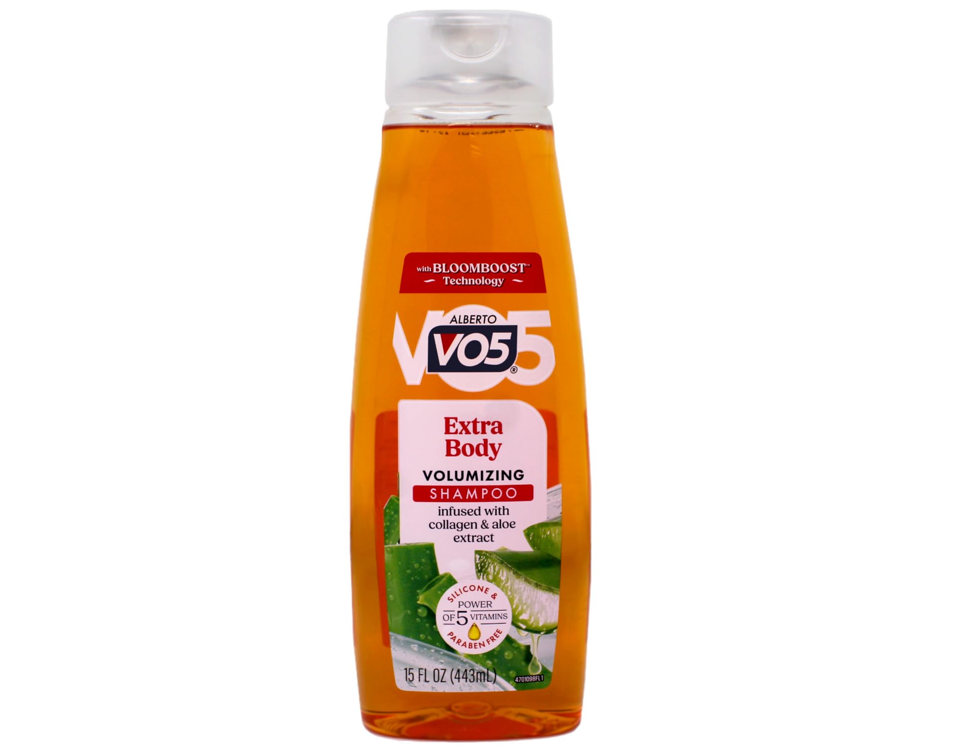 Alberto VO5 shampoo bottle with pump for easy, steady lather.