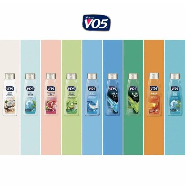 Six-unit case packaging from Alberto VO5 for convenience.
